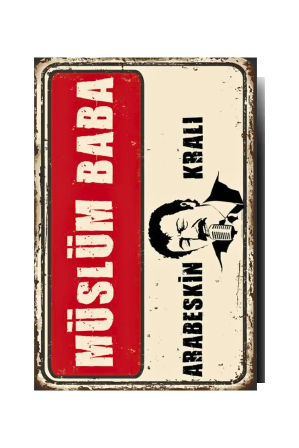 "Müslüm Gürses Arabeskin Kralı" Ahşap Poster - 20x30 cm (3mm MDF)