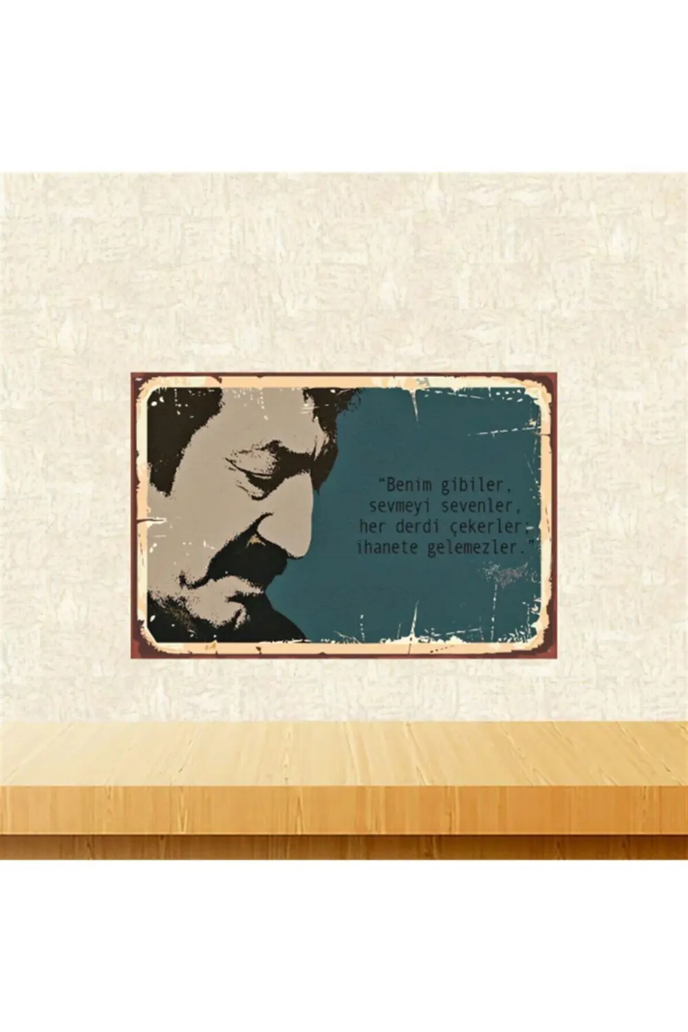 Müslüm Gürses Her Derdi Çekerler 20-30 Cm Retro Ahşap Poster Tkfx