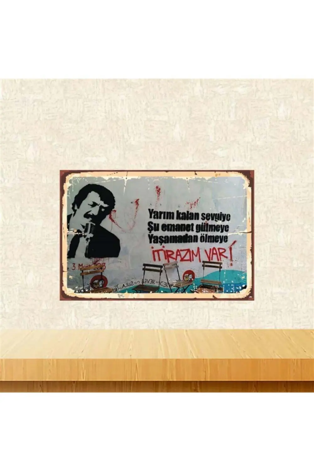 Müslüm Gürses Retro Ahşap Poster 20x30 cm Fiyatı, Yorumları ve Özellikleri