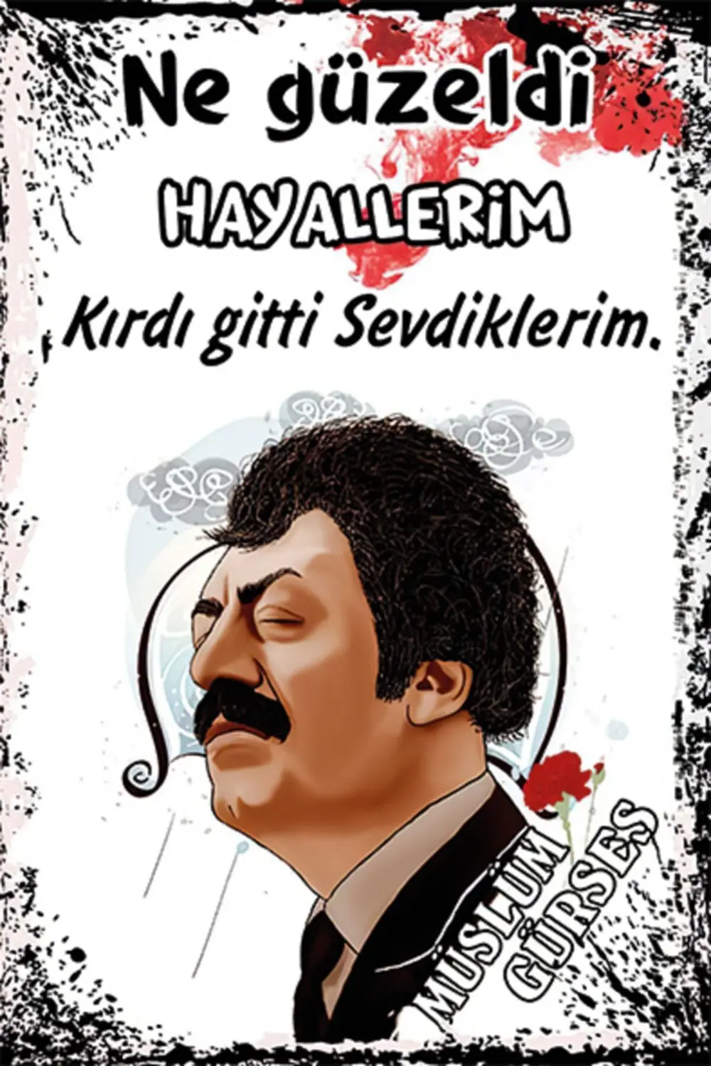 Müslüm Gürses Retro Ahşap Poster
