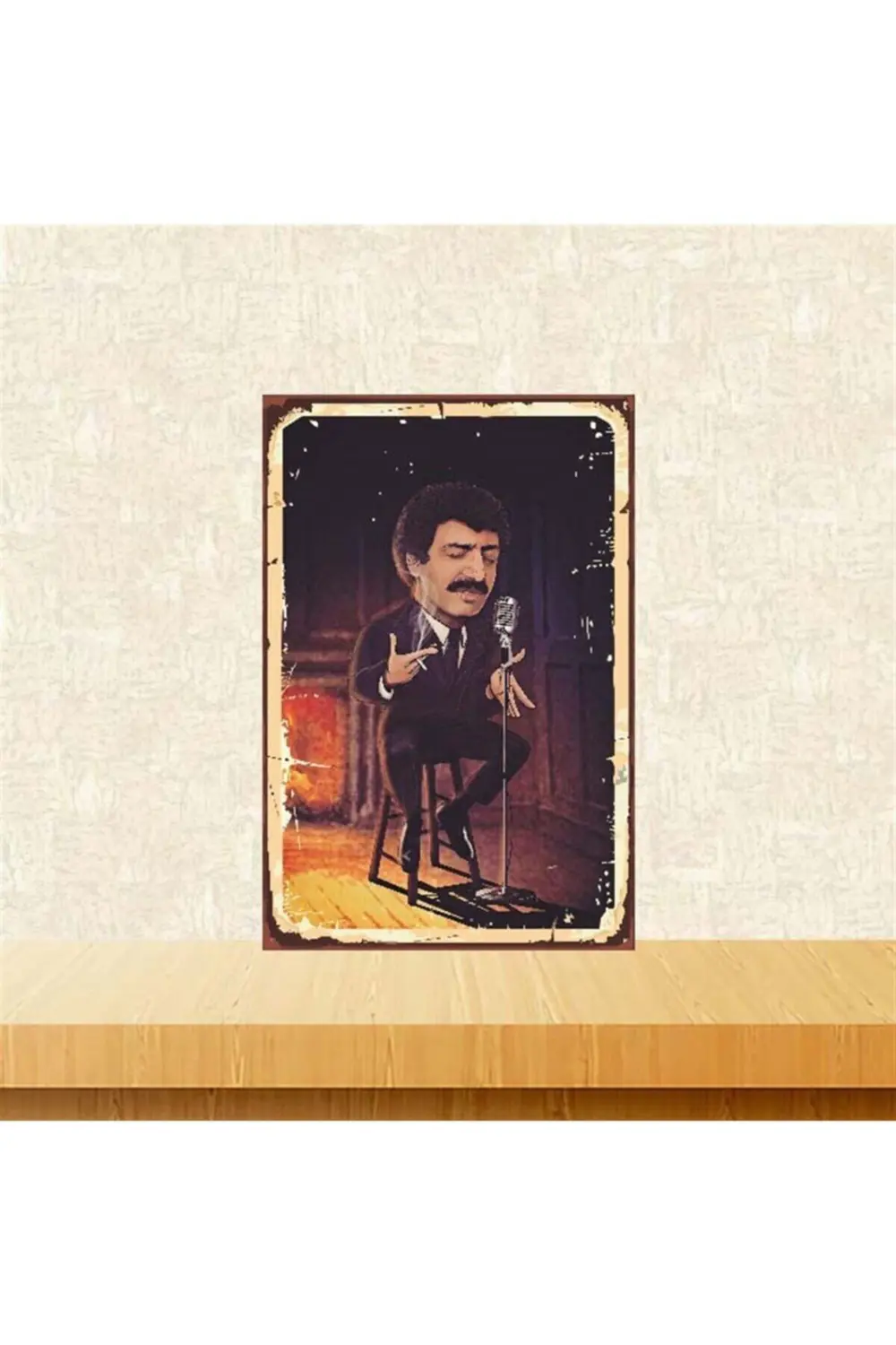 Müslüm Gürses Retro Ahşap Poster