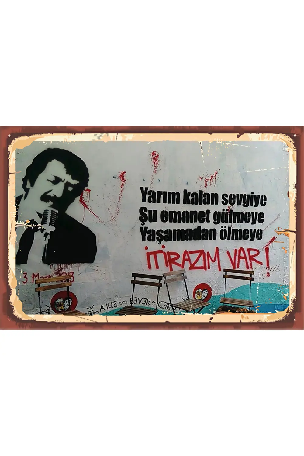 Müslüm Gürses Tasarımlı Ahşap Poster