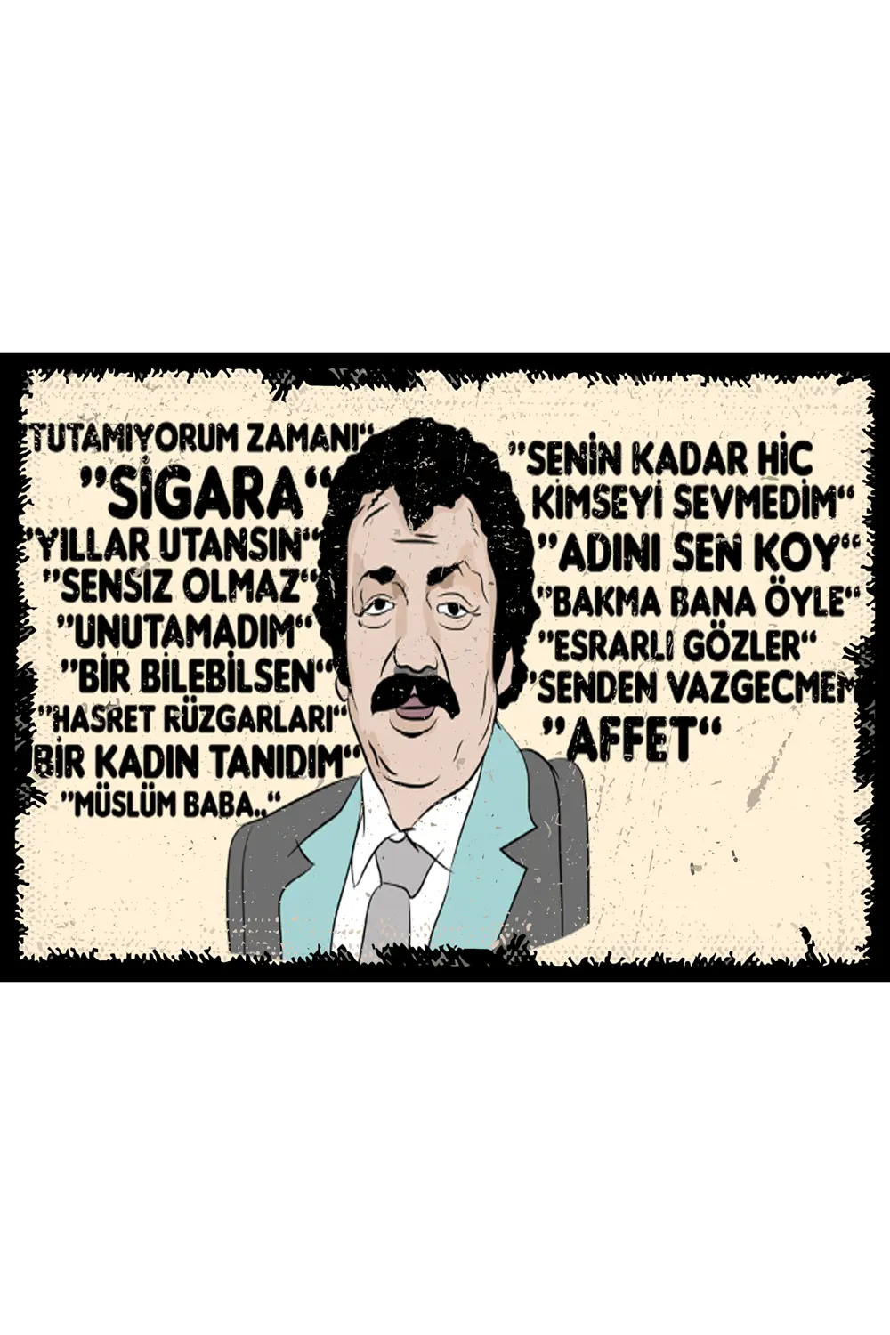 Müslüm Gürses Tasarımlı Ahşap Poster