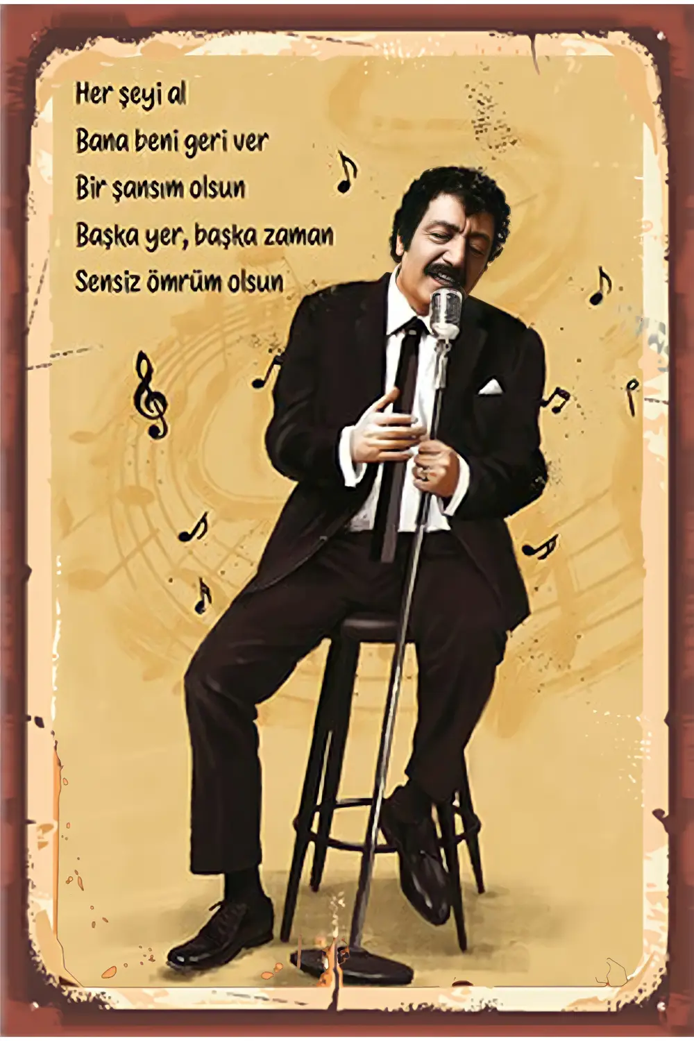 Müslüm Gürses Tasarımlı Ahşap Poster