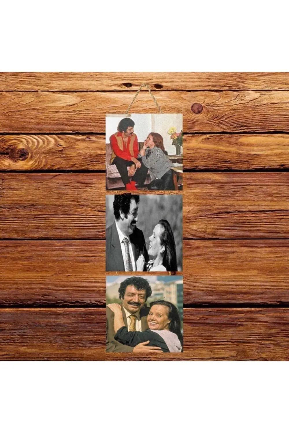 Müslüm Gürses Ve Muhterem Nur Üçlü Retro Ahşap Poster Ü130