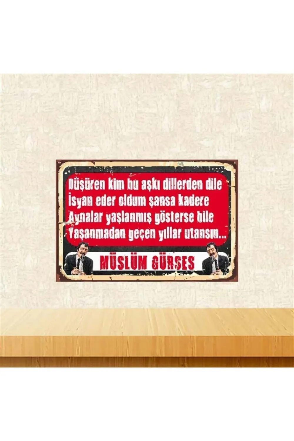 Müslüm Gürses Yıllar Utansın Retro Ahşap Poster 20 30 Cmtkfx4083