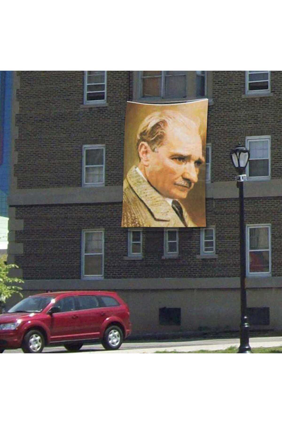 Mustafa Kemal Atatürk Yan Portre Cephe Posteri -300x450cm - 3x4,5