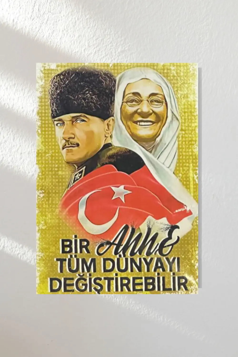 "mustafa Kemal Atatürk" Ahşap Poster Dörtlü Set 20*15 Cm
