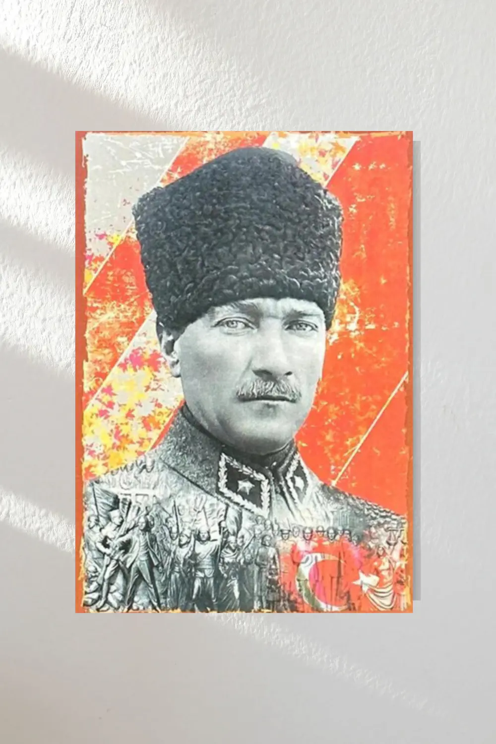 "mustafa Kemal Atatürk" Ahşap Poster Dörtlü Set 20*15 Cm