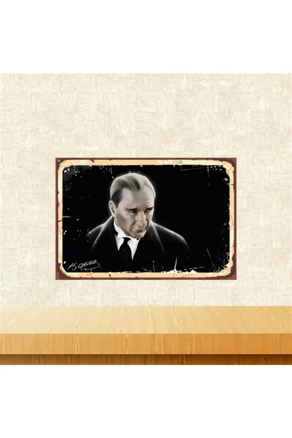 Mustafa Kemal Atatürk Tasarımlı 20-30 Cm Retro Ahşap Tablo Tkfx54 Fiyatı, Yorumları ve Özellikleri