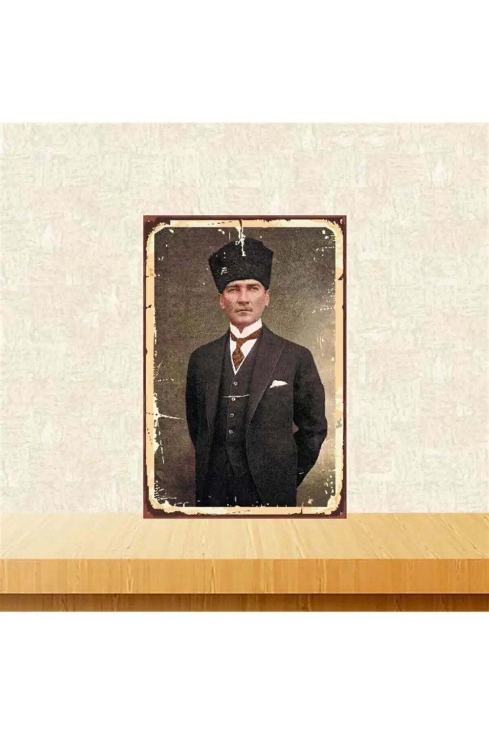 Mustafa Kemal Atatürk Temalı Retro Ahşap Tablo Tkfx4000 20 30 cm Fiyatı, Yorumları ve Özellikleri