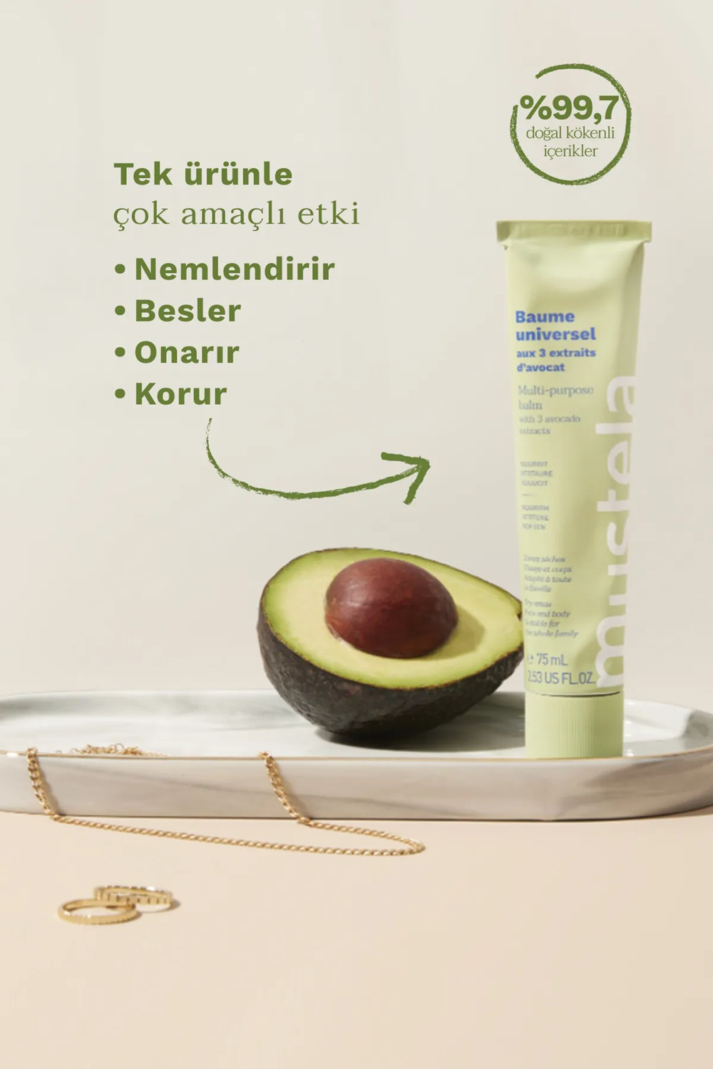 Mustela 3 Etkili Avokado Balsam 75 ml
