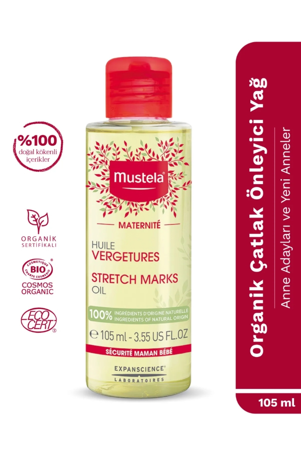 Mustela Maternite Organik Çatlak Önleyici Yağ 105 ml