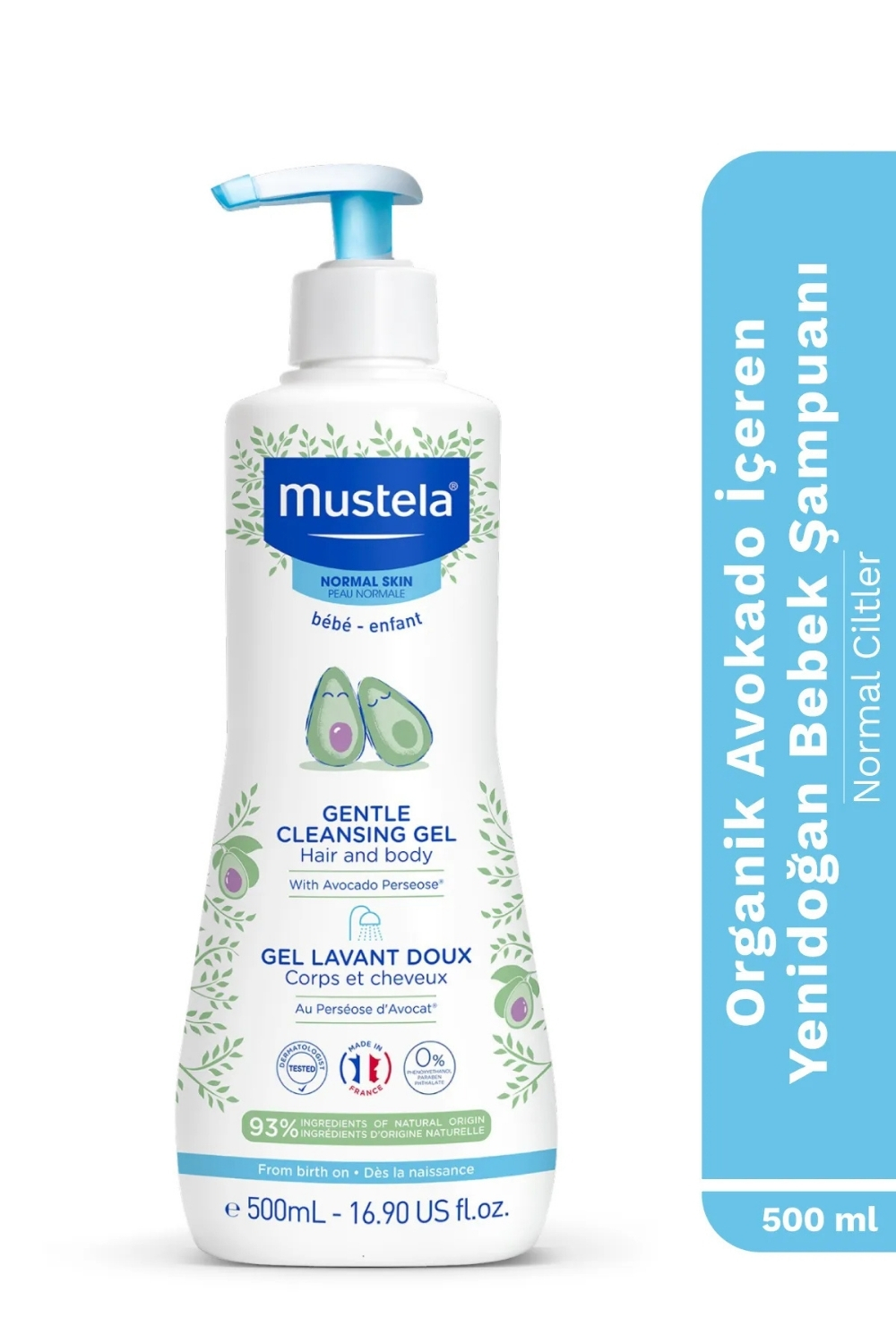 Mustela Organik Avokado İçeren Yenidoğan Bebek Şampuanı 500 ml