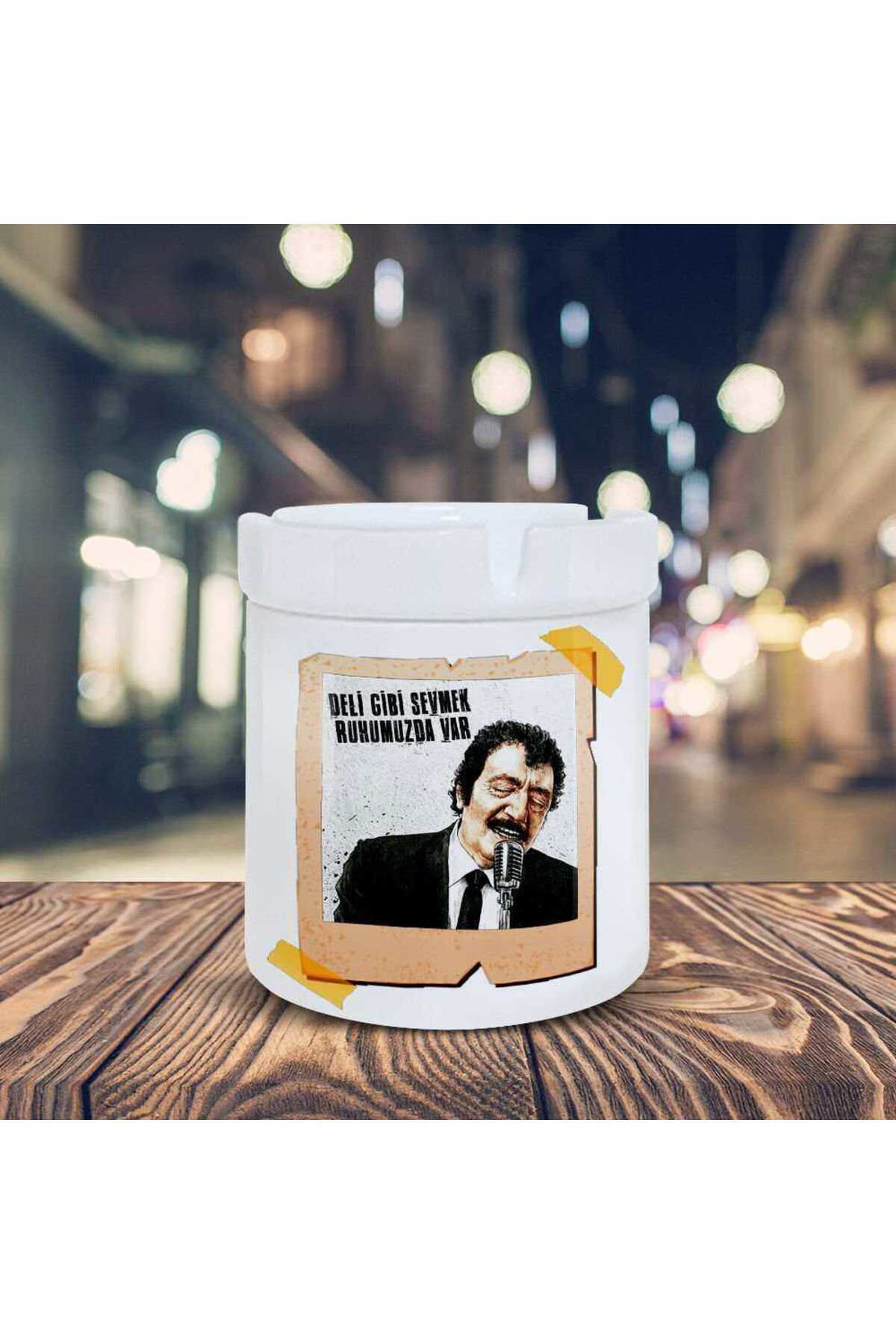 Müsüm Gürses Deli Gibi Sevmek Baskılı Küllük Kül Tablası-00587