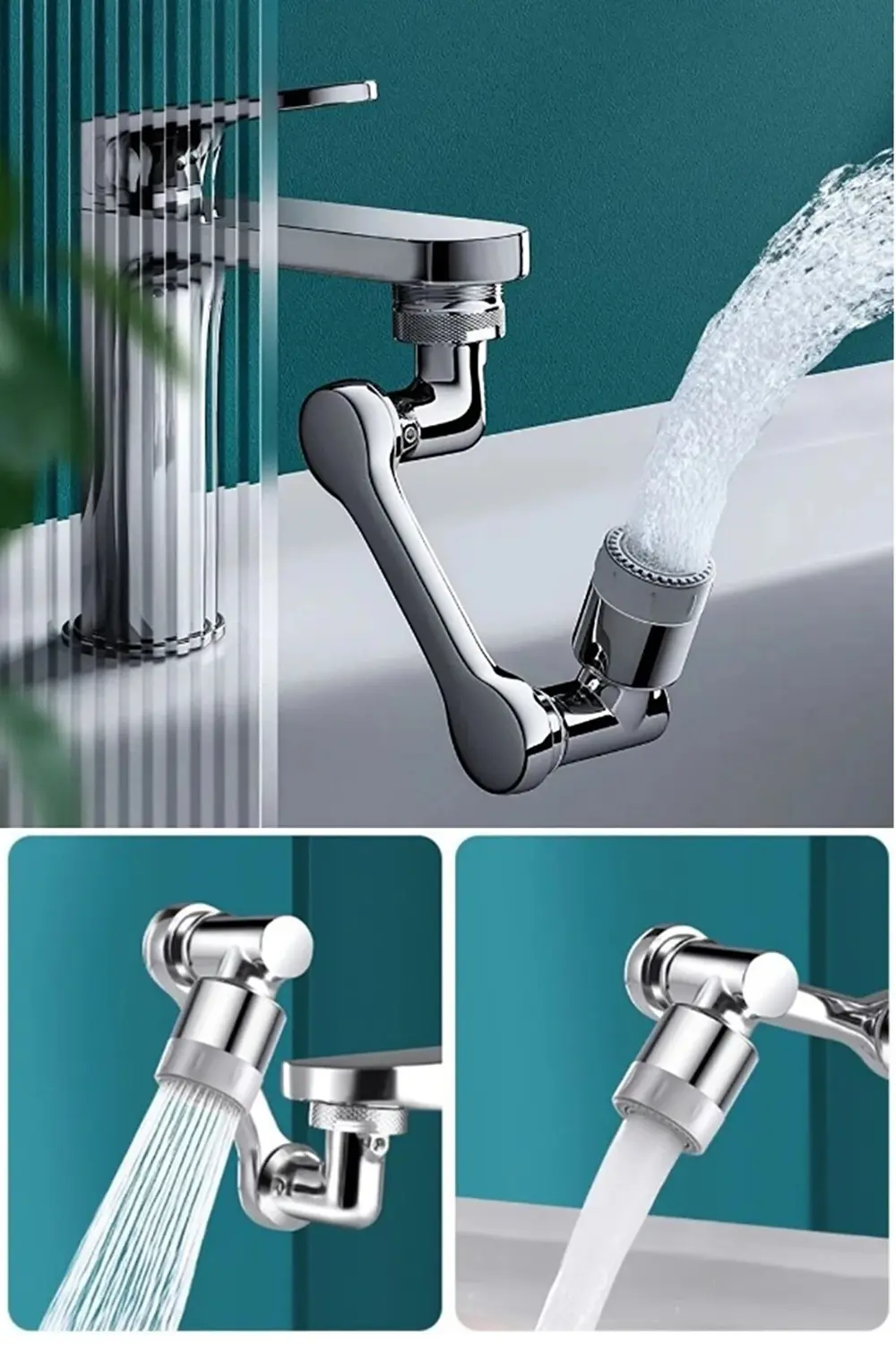 Mutfak Banyo Musluk Başlığı 1080 Derece Dönebilen Fonksiyonel Evr