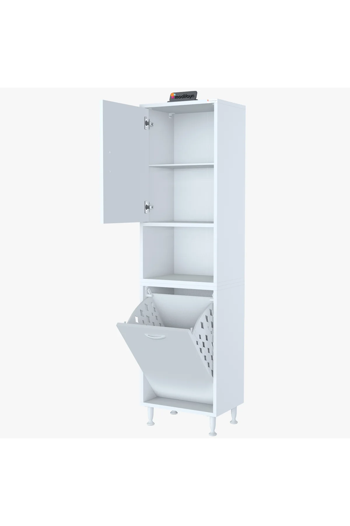 Mutfak Dolabı Kirli Çamaşır Dolabı Düşer Kapaklı Sepetli Banyo Do