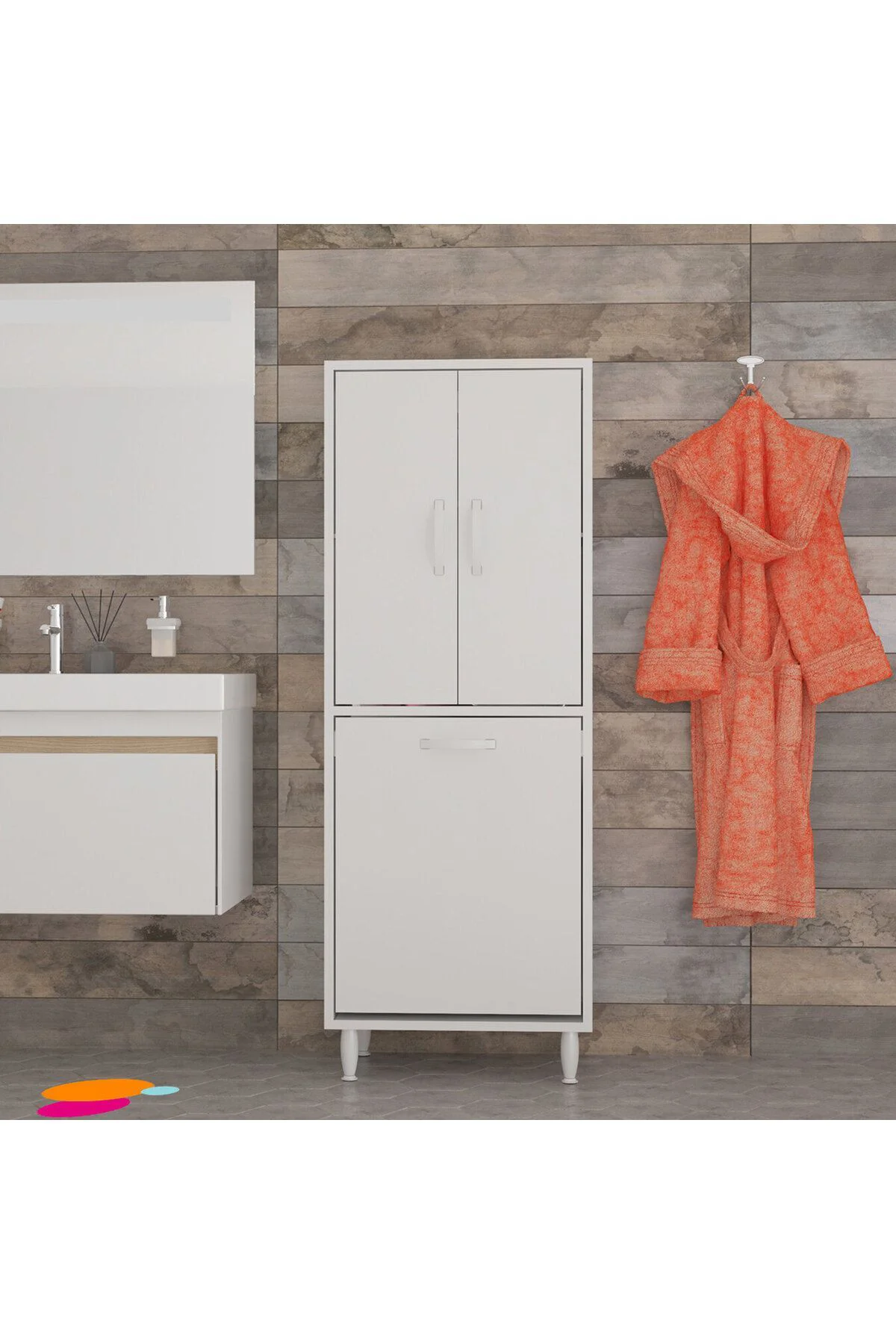 Mutfak Dolabı Kirli Camasır Dolabı Sepetli Banyo Dolabı Havlu Dol