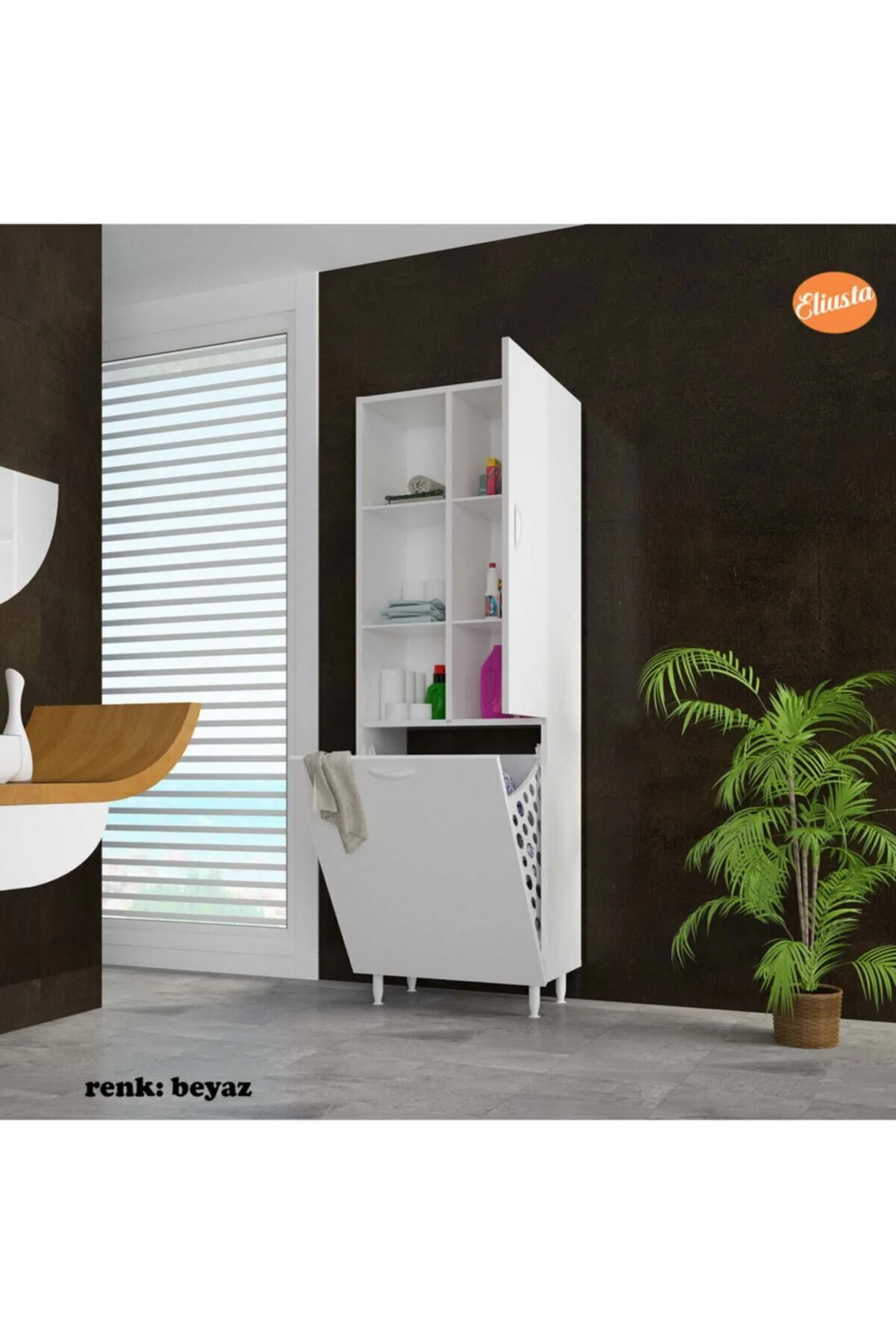 Mutfak Dolabı Kirli Çamaşır Dolabı Düşer Kapalı Banyo Dolabı Çok 