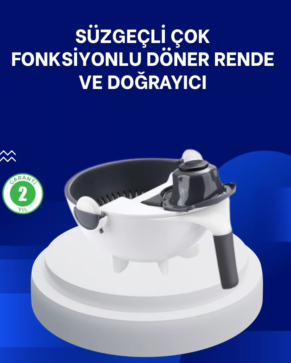 Mutfak İçin Pratik 5 Bıçaklı Rende ve Süzgeç Seti - Lisinya