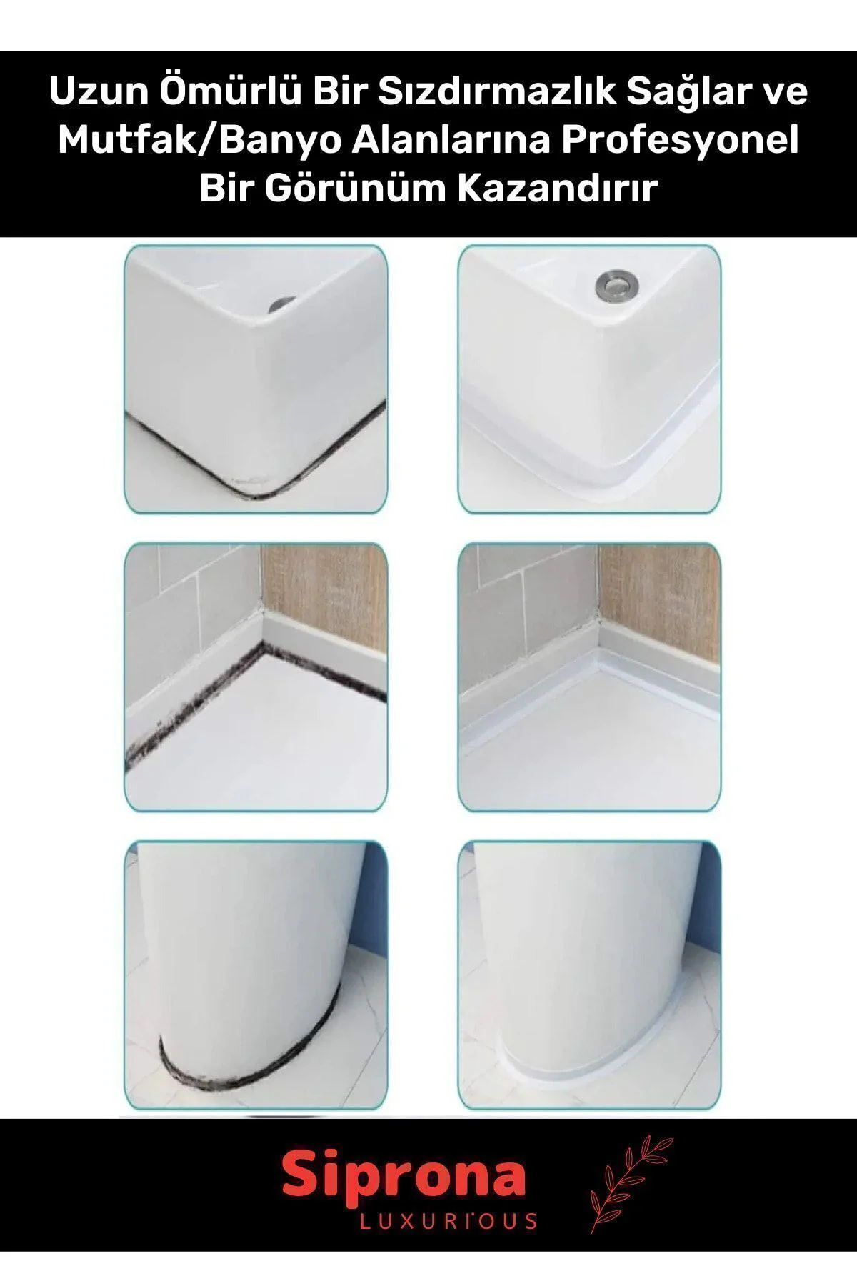 Duş Pvc Lavabo Küvet Tezgah Pencere 3,2 Mt Su Sızdırmaz Geçirmez 