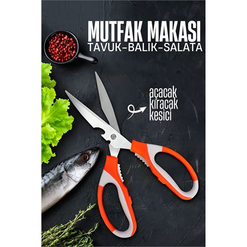 Mutfak Makası - Tavuk Kesme Makası Balık Temizleme Makası Salata Mutfak Makası - Tavuk Kesme Makası Balık Temizleme Makası Salata