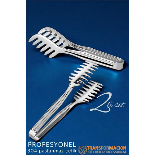 Mutfak Maşa Seti - Makarna Pasta Salata Çok Amaçlı Maşa 2'li SET