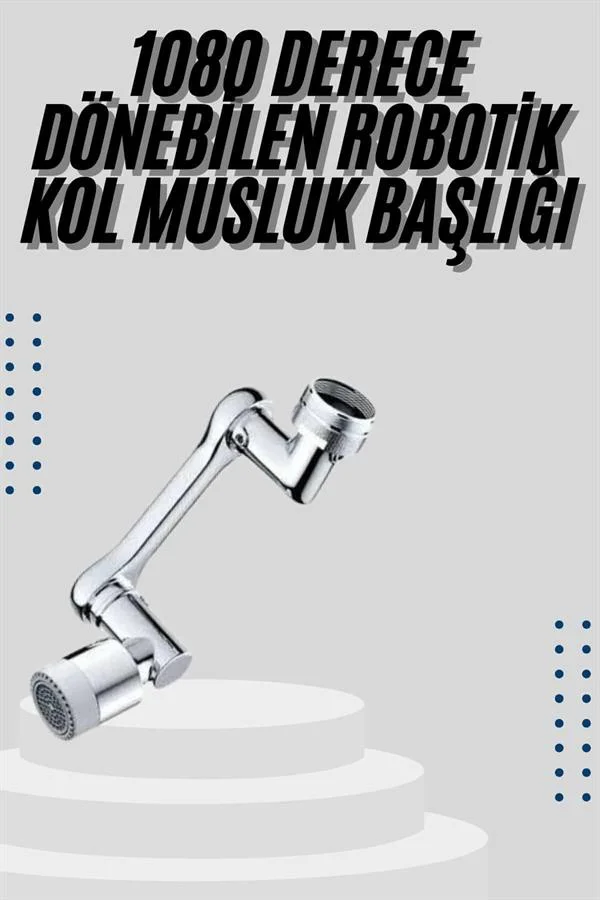 Mutfak Musluk Başlığı 1080 Derece Dönebilir Oynar Başlıklı Musluk Aparatı - Lisinya