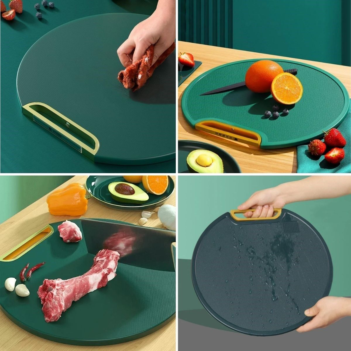 Mutfak Sebze,Meyve,Et,Balık,Ekmek Doğrama Kesme Tahtası Standlı K