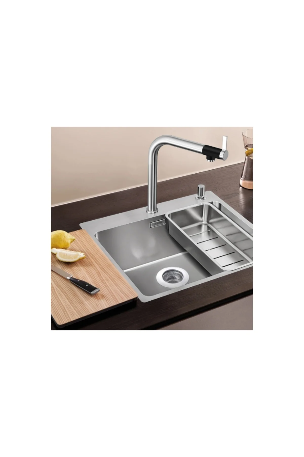 Mutfak Su Lavabo Filtresi Örgü Süzgeç Paslanmaz Çelik 7.5 cm Çap