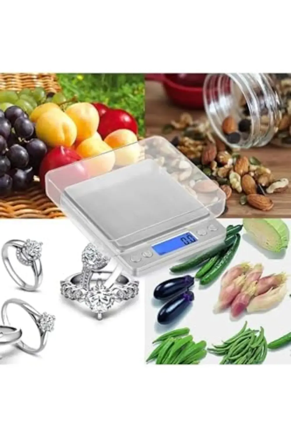 Mutfak Tartı, 3 KG Kapasite, 0.1 Gr, LCD Ekran, Mutfak ve Kuyumcu