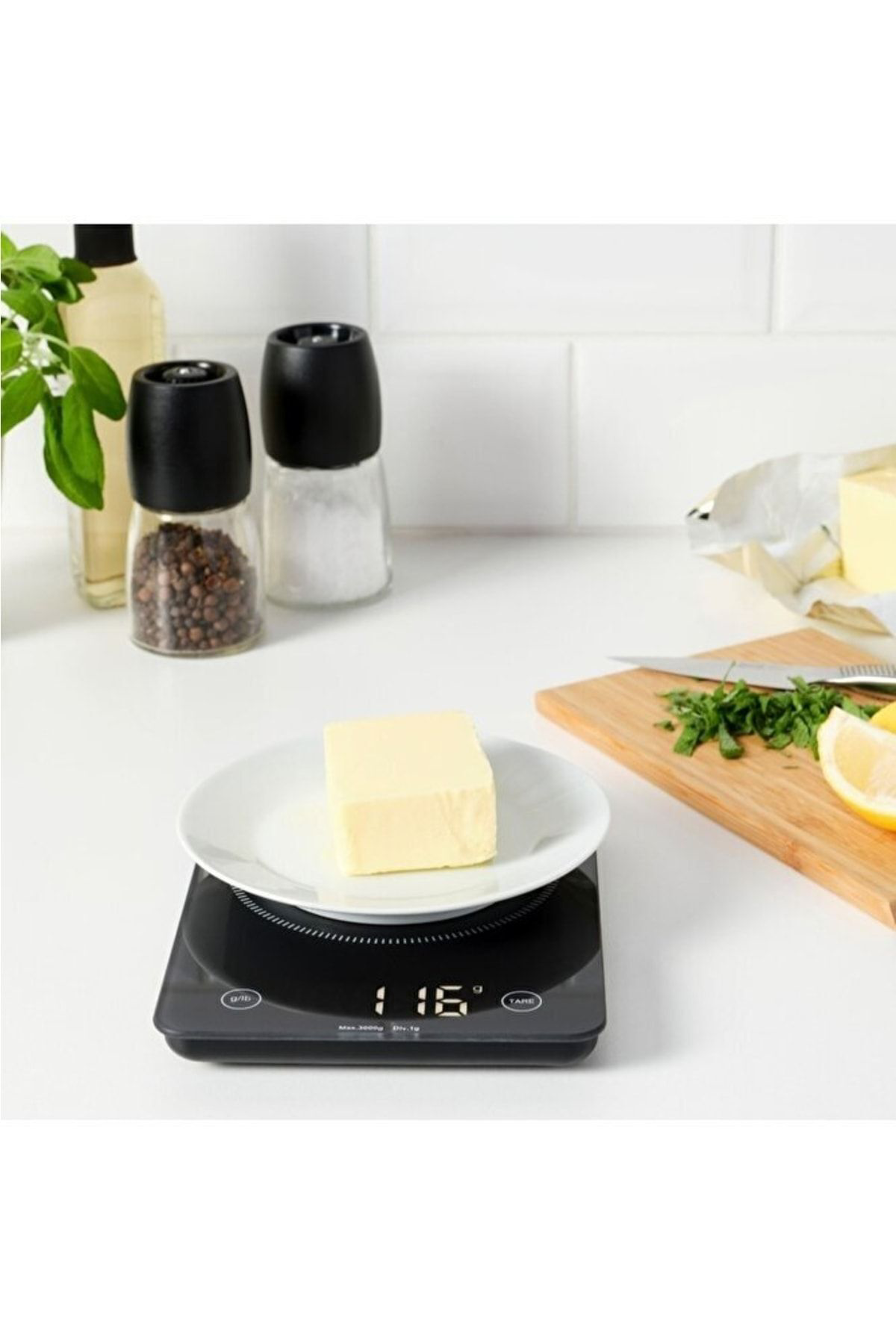 Dük Mutfak Tartısı Hassas Terazi Siyah Lcd'ekran