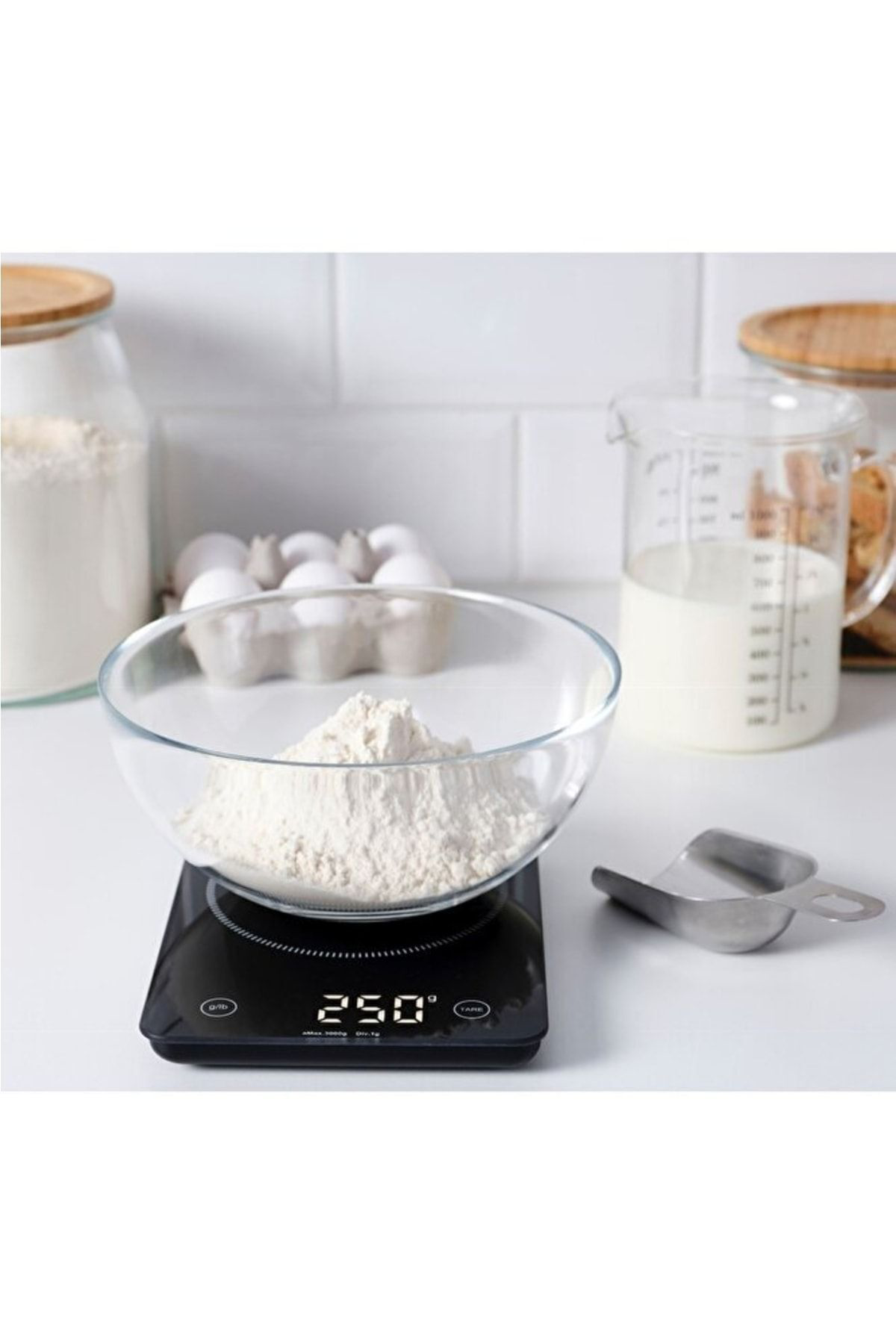 Dük Mutfak Tartısı Hassas Terazi Siyah Lcd'ekran