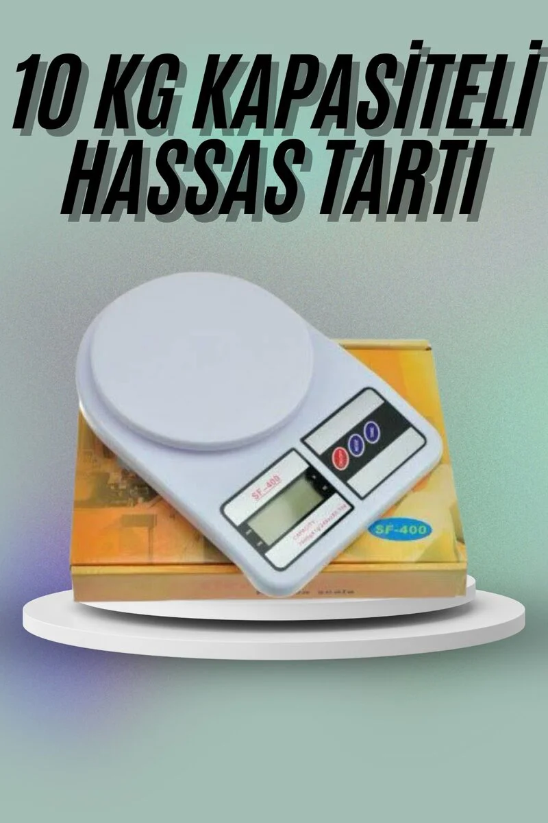 Mutfak Tartısı Dijital Göstergeli 10 Kg Kapasiteli - Hassas Ölçüm ve Pratik Kullanım