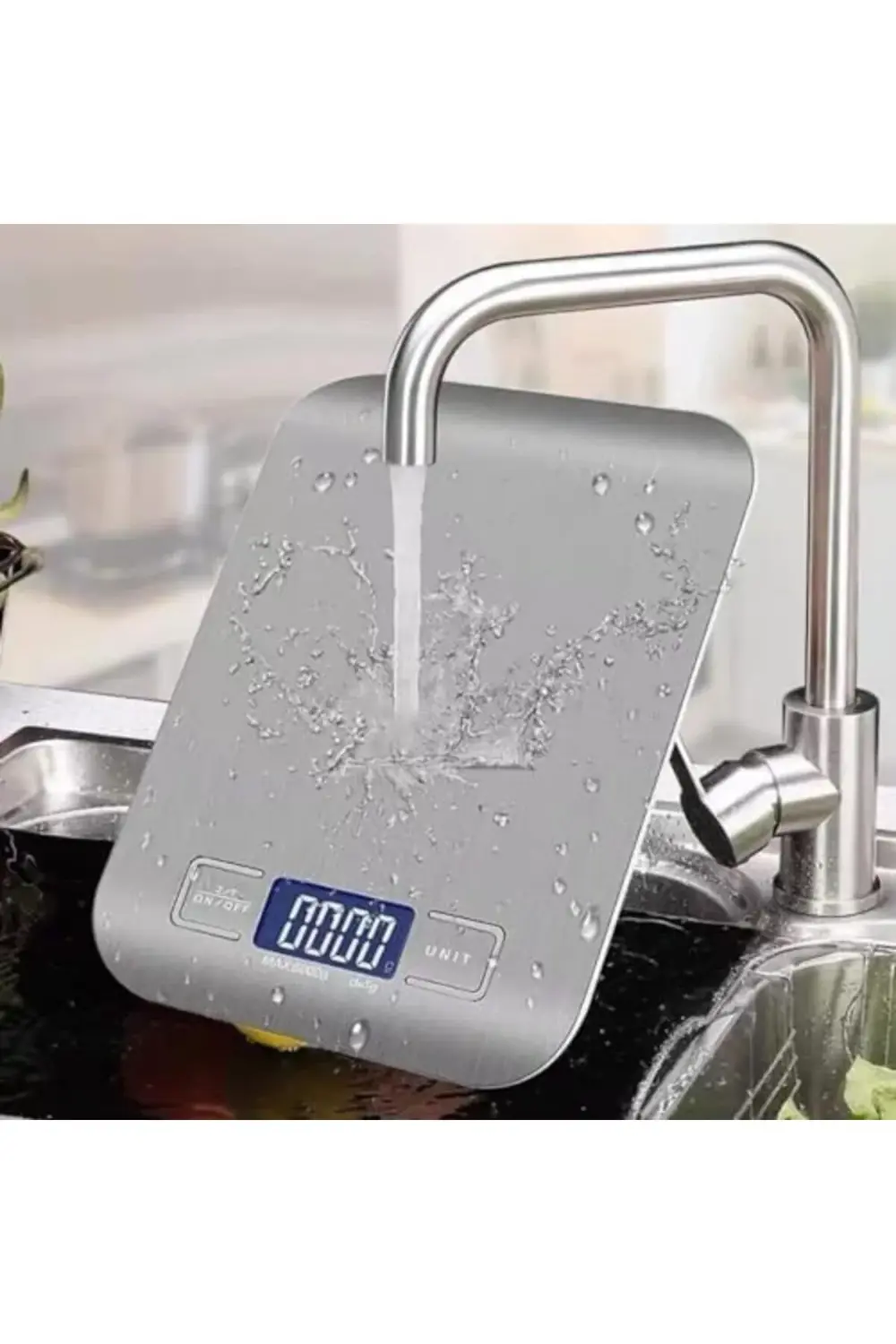 Mutfak Terazisi - Paslanmaz Çelik Yüzeyli Mutfak Tartısı - Dara İ