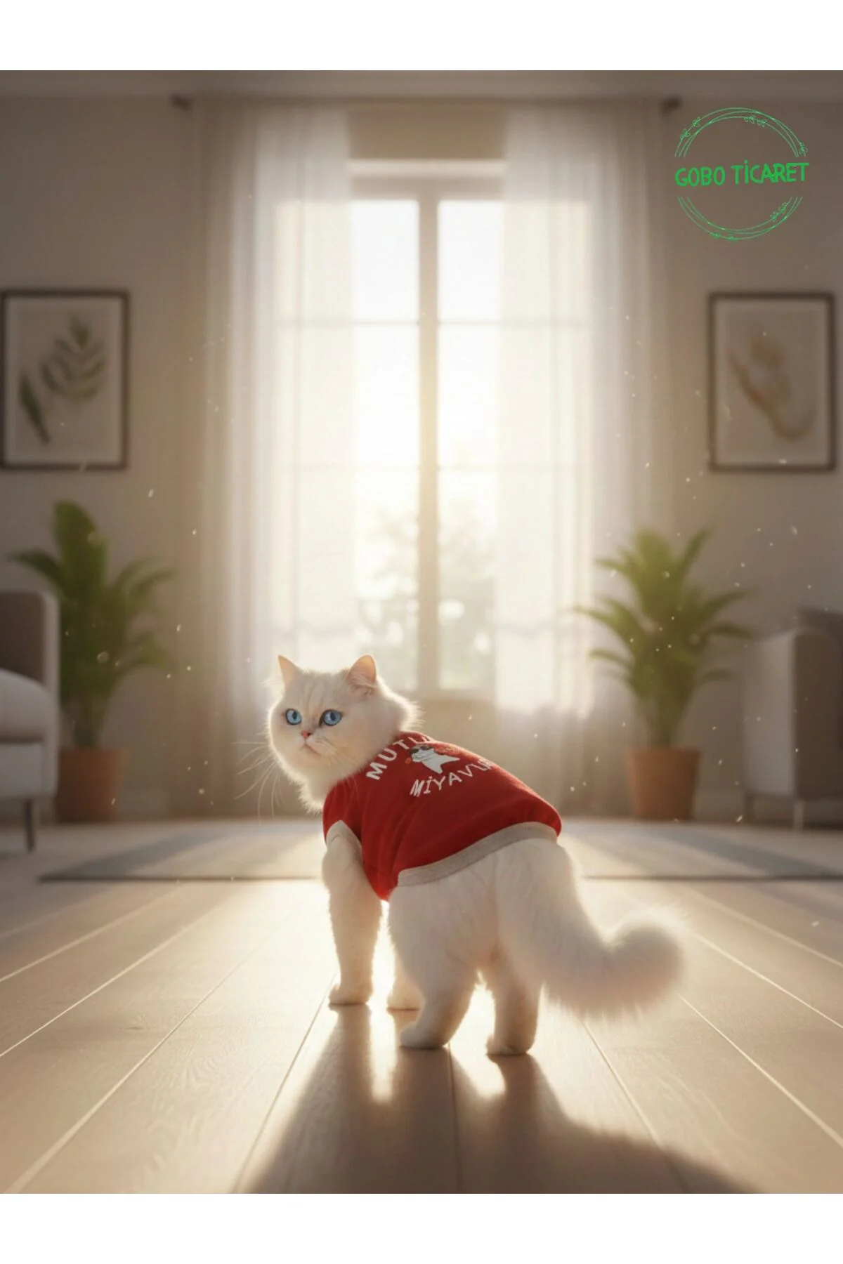 MUTLU MİYAV'LAR Baskılı Yılbaşı Temalı Kedi ve Köpek Kıyafeti Elb