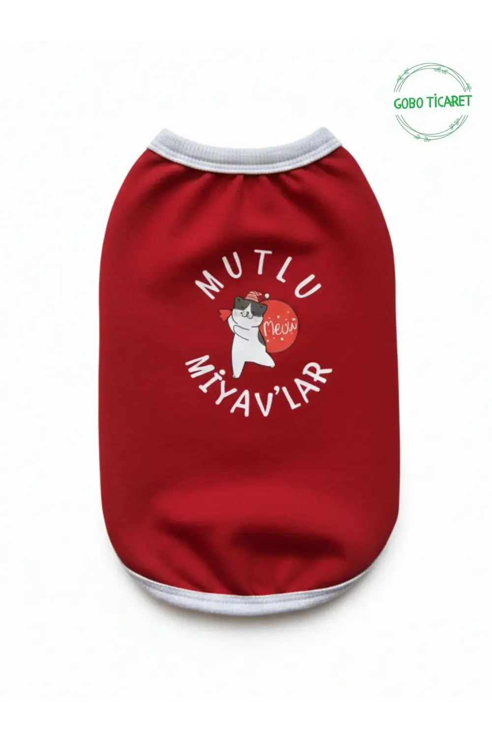 MUTLU MİYAV'LAR Baskılı Yılbaşı Temalı Kedi ve Köpek Kıyafeti Elb