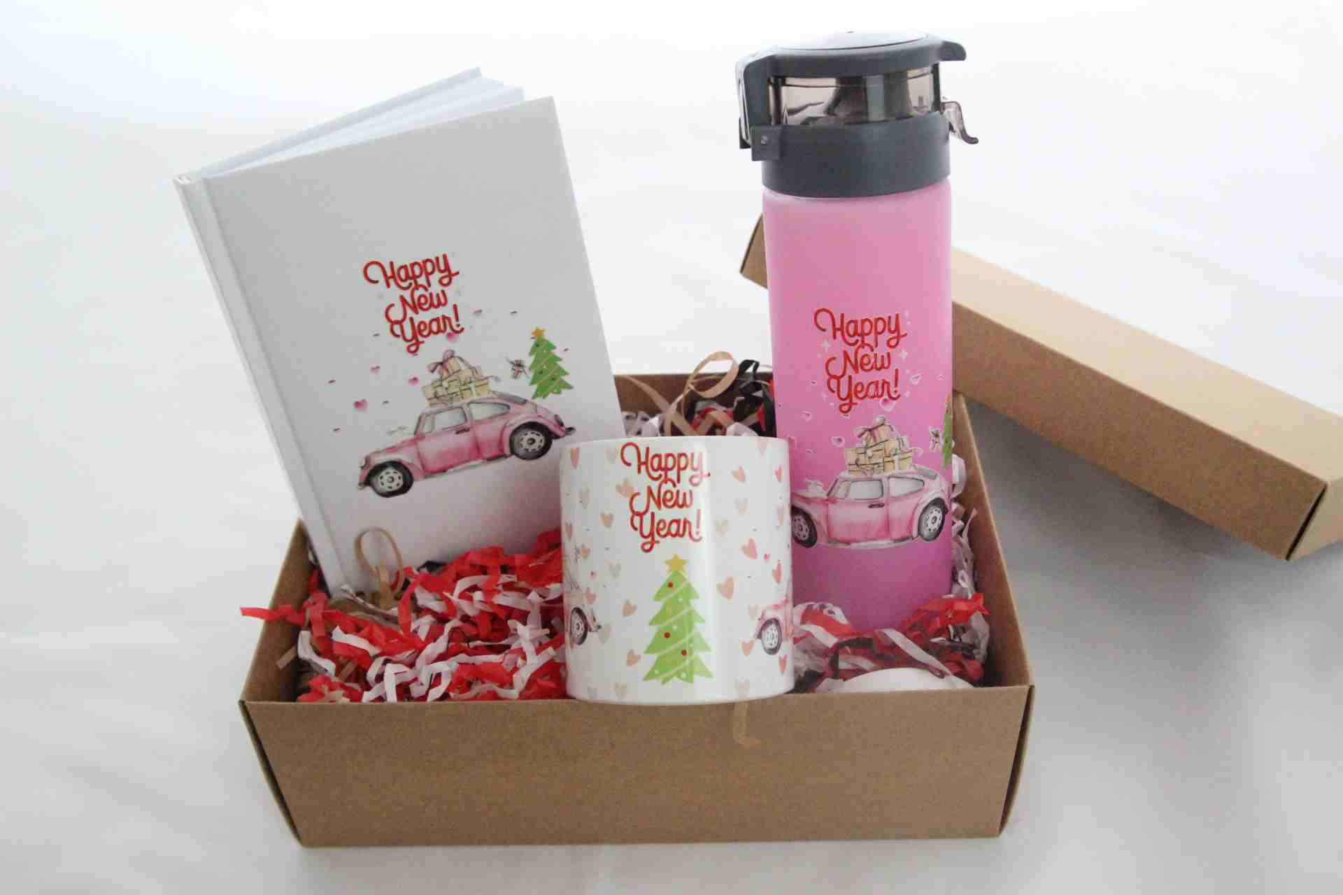 İhtiyaçavm Mutlu Yıllar Temalı Hediye Seti - Termos, Defter Ve Kupa Bardak Hediye Kutusu