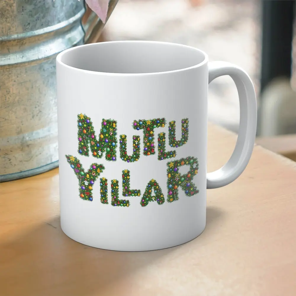 Mutlu Yıllar Yazılı Yılbaşına Özel Hediyelik Kupa Bardak Mutlu Yıllar Yazılı Yılbaşına Özel Hediyelik Kupa Bardak