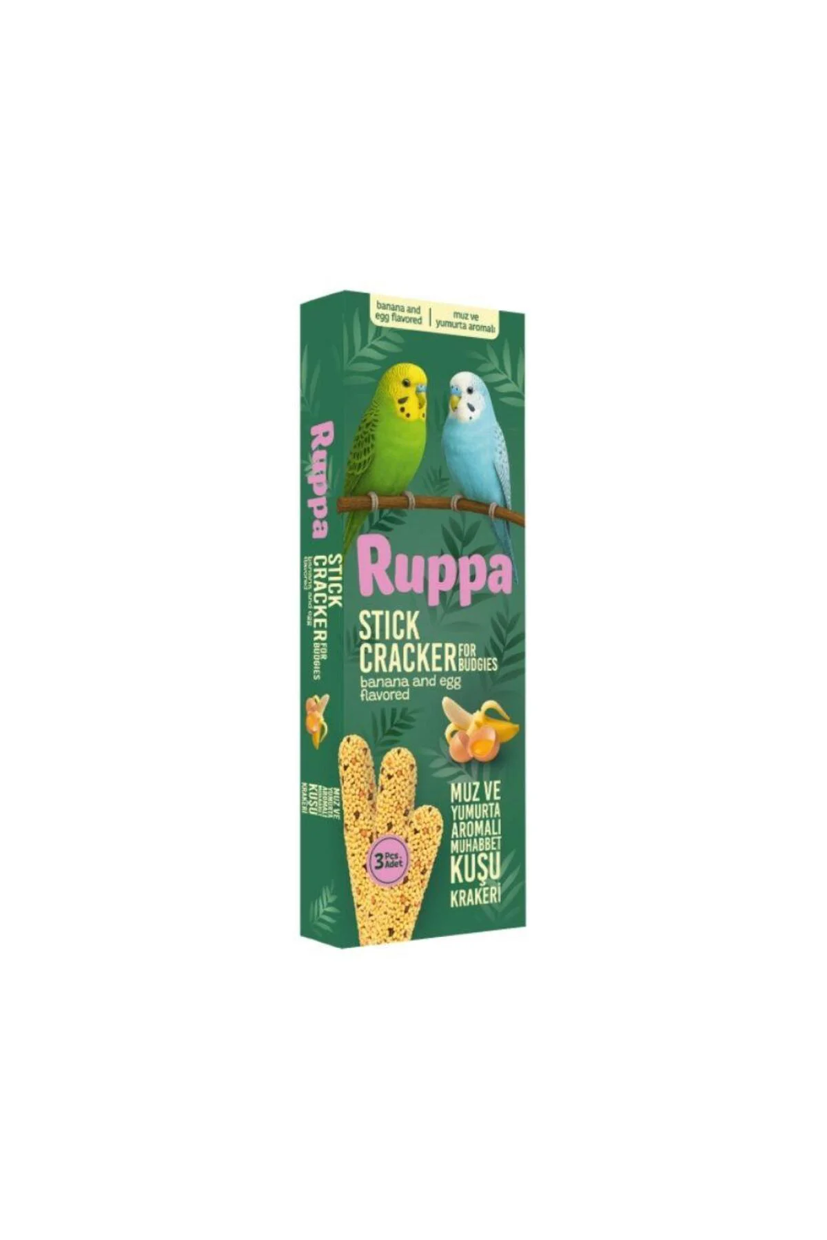 Muz Aromalı Muhabbet Kuşu Krakeri 3'lü