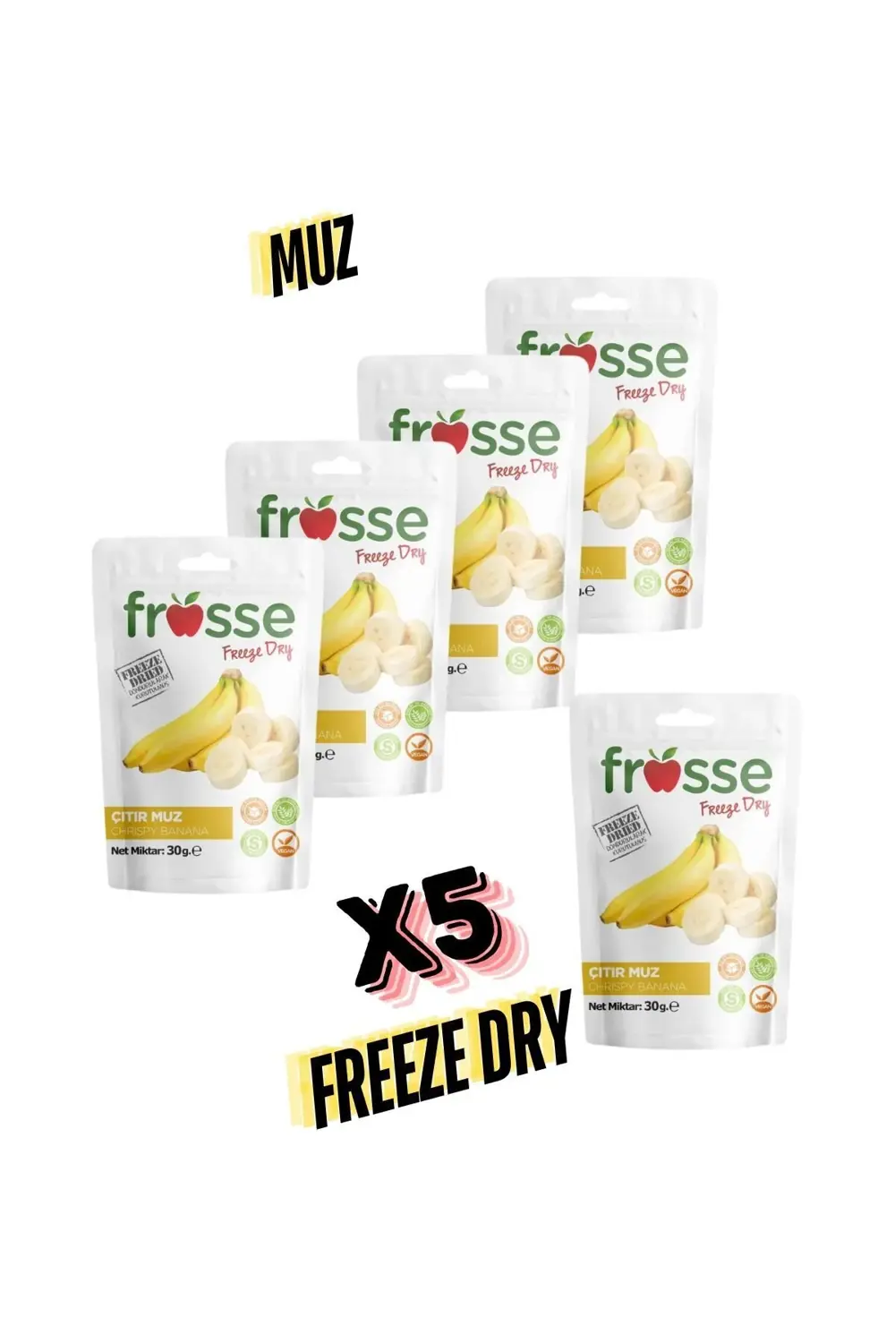 Muz Kıtırı - Freeze Dried - Üretici Firmadan Dondurularak Kurutul