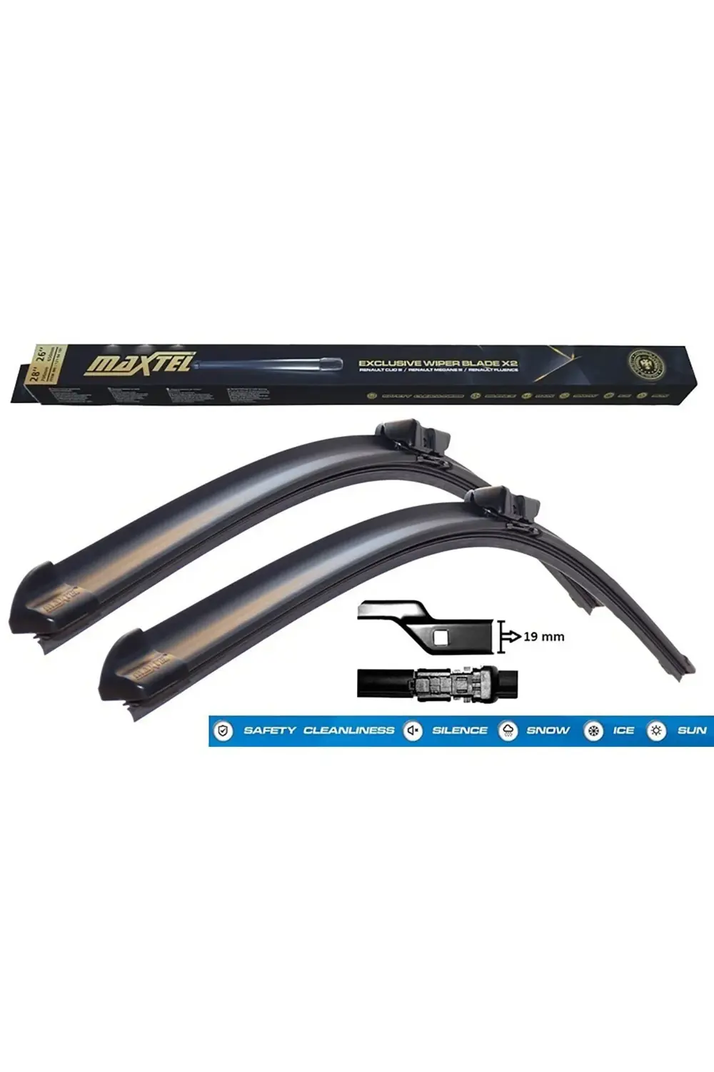 Muz Tipi Silecek Süpürgesi 30"+20"750mm+500mm 12102361