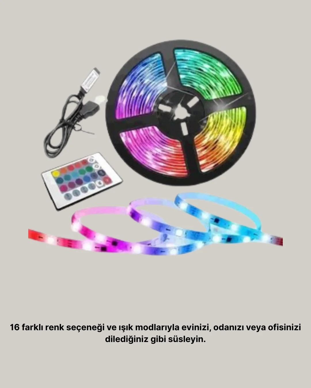 Müziğe Duyarlı Renkli Smart Şerit LED Işık USB Bağlantılı Ambiyans Aydınlatma Fiyatı, Yorumları ve Özellikleri