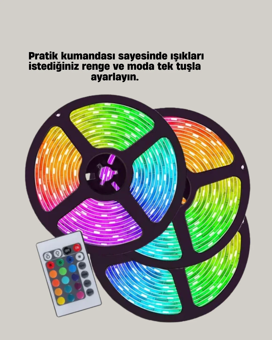 Müziğe Duyarlı Renkli Smart Şerit LED Işık USB Bağlantılı Ambiyans Aydınlatma