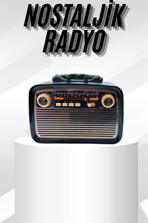 Müzik Kutusu Bluetooth Bağlantılı El Fenerli Nostaljik Tasarım Radyo - Çok Yönlü Kablosuz Ses Çözümü