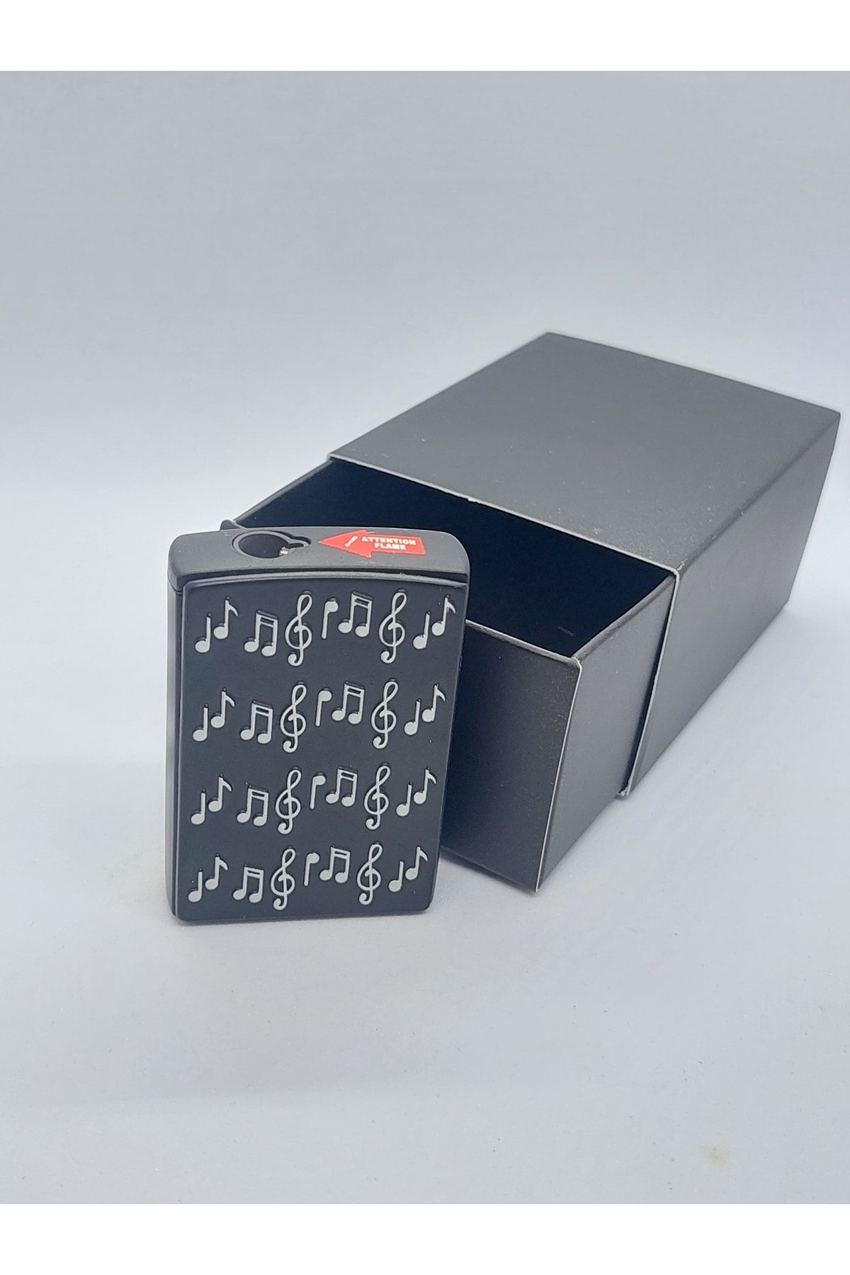 Pnp Müzik Notaları Desenli Metal Rüzgar Çakmağı Müzisyen Çakmağı Hedi