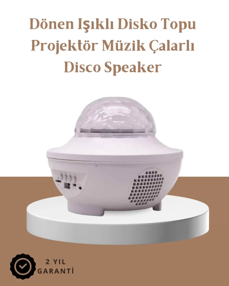 Müzik Ritimli Işık Değişimi &amp; Dönen Dalga Efekti – Galaxy Projektör - Lisinya