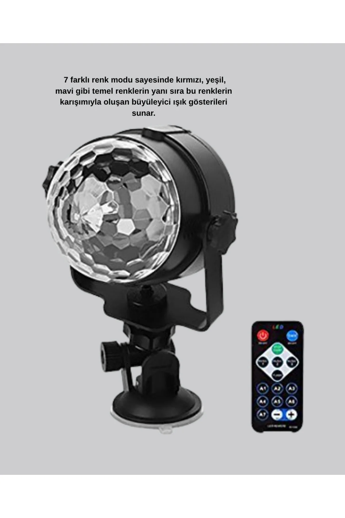 Müzik Ritmine Duyarlı Renkli Disko Topu – 7 Modlu Işıklı Parti La
