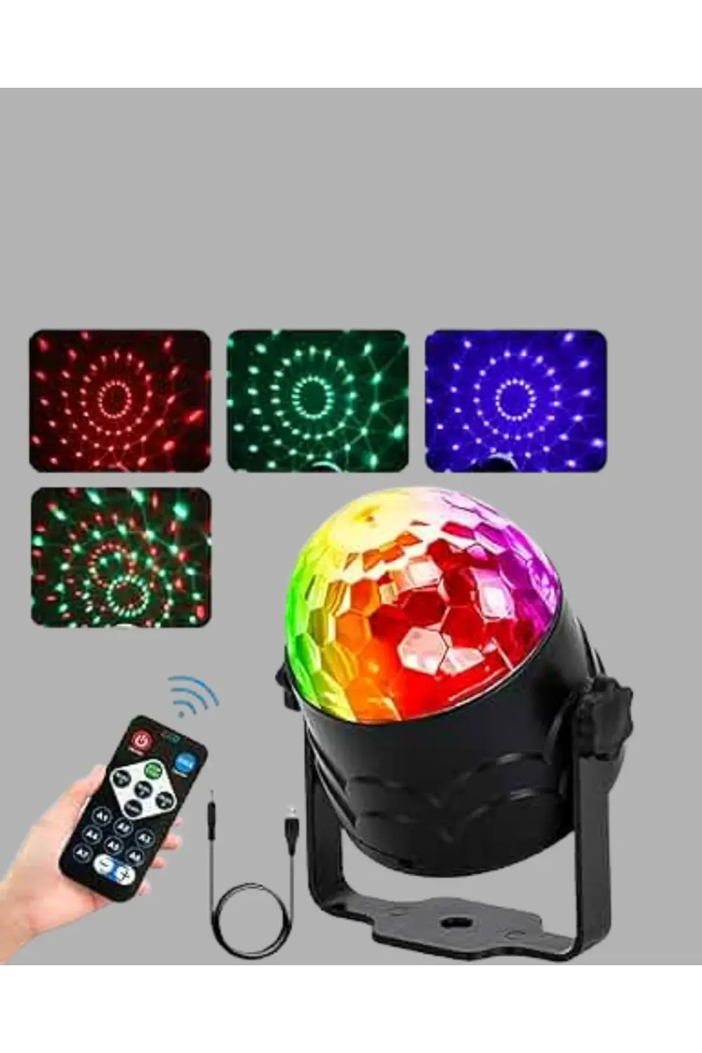 Müzik Sensörlü Renkli LED Parti Işığı