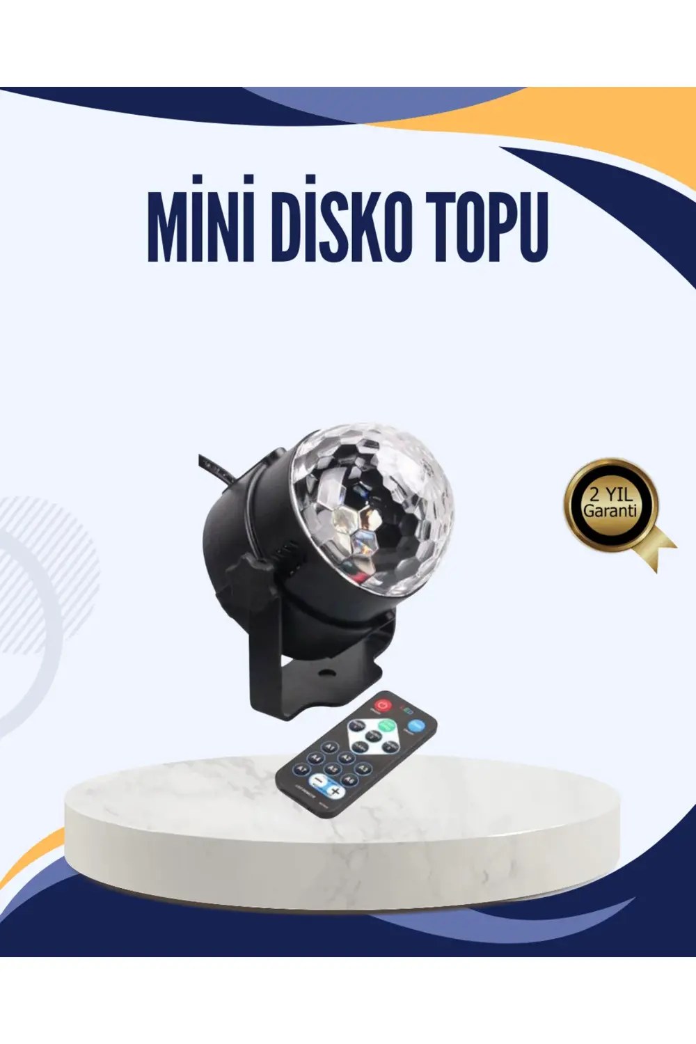 Müzik Sensörlü Renkli LED Parti Işığı